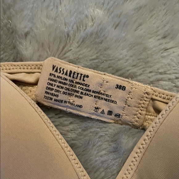 Vassarette® 38B Lightly Lined Beige Bra – Soft Stretch Nylon/Spandex - Picture 2 of 5